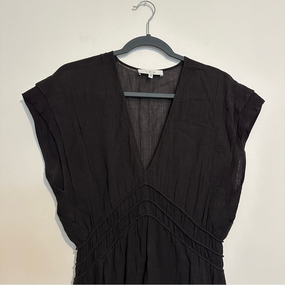 IRO PARIS Foroura black Gauze Asymmetrical Tiered Hi-Lo dress - Picture 9 of 10